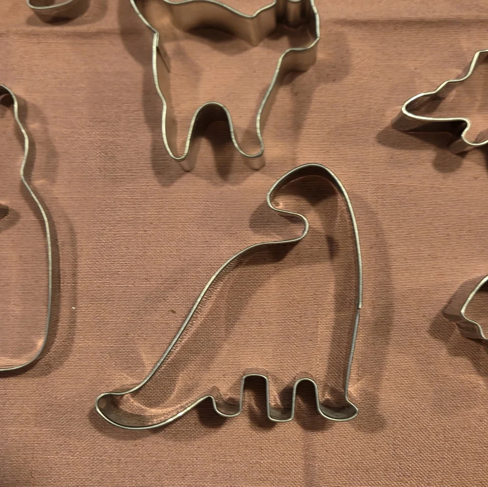Bundle of 13 Metal Cookie Cutters Animals Dinosaurs Fox Turtle Owl Cat Bear Duck